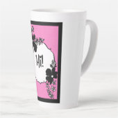Hallo daar! – Felicitatiekaart met heldere bloemen Latte Mok (Rechterhoek)