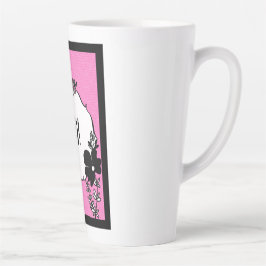 Hallo daar! – Felicitatiekaart met heldere bloemen Latte Mok
