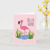 hallo daar Flamingo (4,25 x 5,5 inch) envelop inc. Kaart (Gele Bloem)