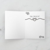 Hallo daar | Funny Waterverf Nautical Pun Kaart (Binnen)