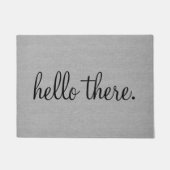 hallo daar grappige gezegde humor hipster grijs deurmat (Voorkant)