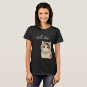 Hallo daar knappe kat t-shirt (Voorkant volledig)