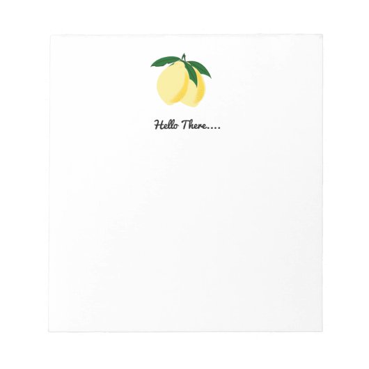 hallo Daar, Lemon Notitieblok (Voorkant)