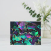 "Hallo daar!" met hoekige, kleurrijke Abstracte ku Briefkaart (Staand voorkant)