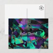 "Hallo daar!" met hoekige, kleurrijke Abstracte ku Briefkaart (Voorkant / Achterkant)