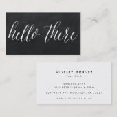 hallo daar Modern ChalkboardVisitekaartjes Visitekaartje (Voorkant / Achterkant)