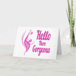 Hallo Daar Mooie Lieve Dame Lettertypografie Kaart