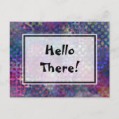 "Hallo daar!" Multicolore, unieke Abstracte kunst Briefkaart (Voorkant)