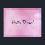 "Hallo daar!" Opmerking: Mandala met roze Waterver Briefkaart<br><div class="desc">Dit just-gezegde-hallo briefkaart werd ontworpen zodat kunt u wat unieke, artsy kaarten aan uw collectie van de kantoorbenodigdheden toevoegen. Het eenvoudige ontwerp is voorzien van een rijke, diepe roze getextureerde waterverf achtergrond met een organische witte mandala. De mandala biedt een boho, artsy voelt en is toegevoegd als een aparte laag...</div>