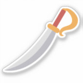 Hallo daar! Piratenjongen Verjaardagsfeest Sticker (Voorkant)