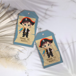 Hallo daar! Piratenjongen Verjaardagsfeestje Cadeaulabel