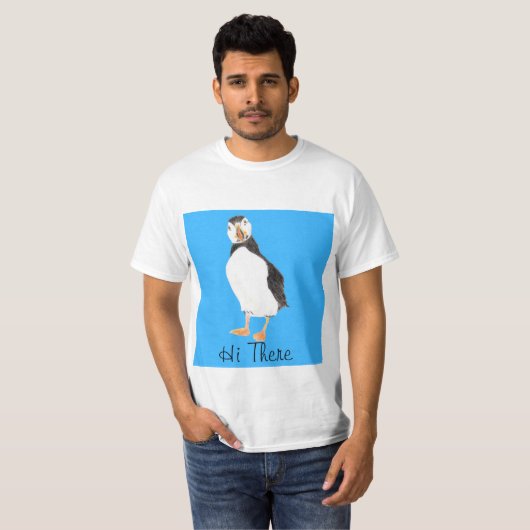 Hallo daar, Puffin T-shirt (Voorkant volledig)