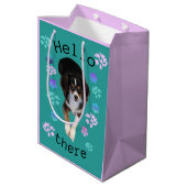 Hallo Daar Puppy Gift Bag Medium Cadeauzakje (Achterkant Gekanteld)