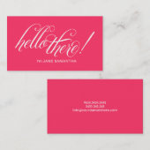 hallo daar! Roze Visitekaartje (Voorkant / Achterkant)