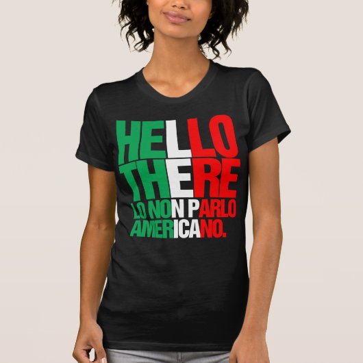 hallo daar spreek ik geen Amerikaans t-shirt (Voorkant)