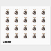 Hallo daar vierkante sticker (Vel)