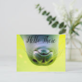 hallo Daar zegel Briefkaart (Staand voorkant)