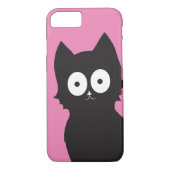 Hallo daar! | Zwart Kat op roze achtergrond Case-Mate iPhone Case (Achterkant)