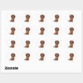 Hallo Dachshund Puppy Dog Sticker / Label (Vel)