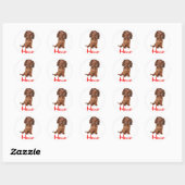 Hallo Dachshund Puppy Dog Sticker / Label