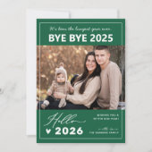 Hallo Dag 2024 | Moderne vrolijke kerstfoto Feestdagenkaart (Voorkant)