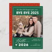 Hallo Dag 2024 | Moderne vrolijke kerstfoto Feestdagenkaart (Voorkant / Achterkant)