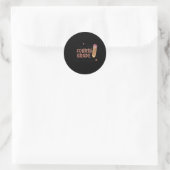 Hallo Dag 4e klas Ronde Sticker (Tas)