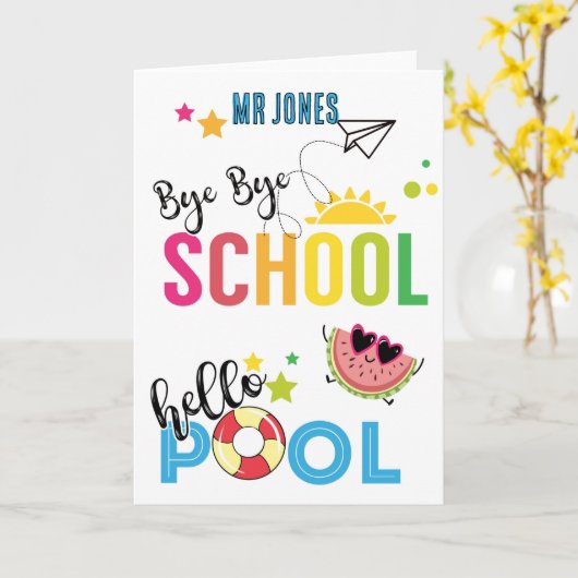 hallo Dag school Kaart (Gele Bloem)