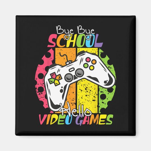 Hallo Dag van de school bye bye school Magneet (Voorkant)