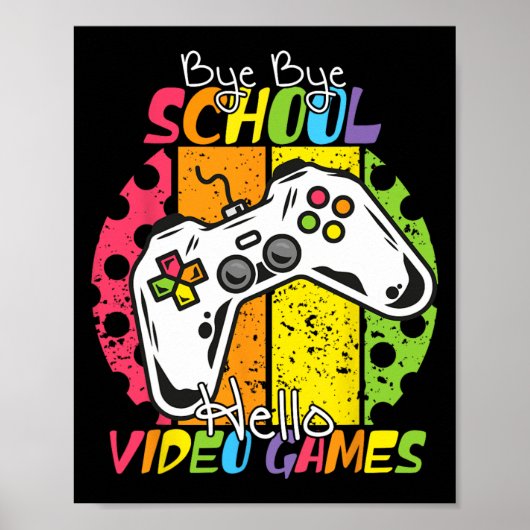 Hallo Dag van de school bye bye school Poster (Voorkant)