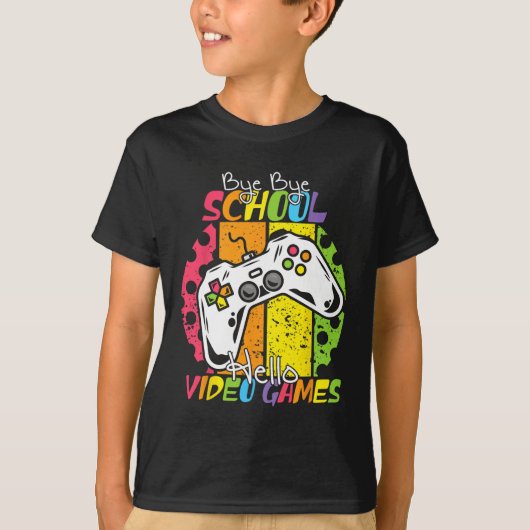 Hallo Dag van de school bye bye school T-shirt (Voorkant)
