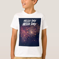 Hallo Dag - Vuurwerk Wenskaart 4 juli