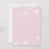 Hallo Daisy Baby Spring Pink Elegant Girl Shower Kaart (Achterkant)