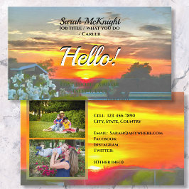 Hallo Daktop Sunset Visitekaartje