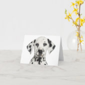 Hallo Dalmatische puppy hond Kaart (Gele Bloem)