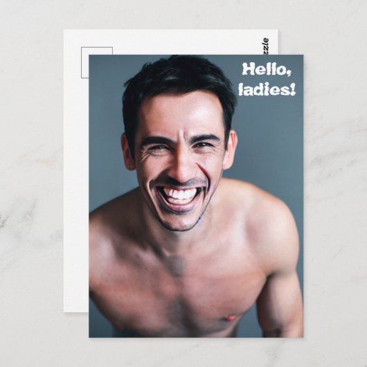 hallo ", Dames" Briefkaart (Voorkant / Achterkant)