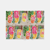 Hallo Dames Fleece Deken (Voorkant (Horizontaal))