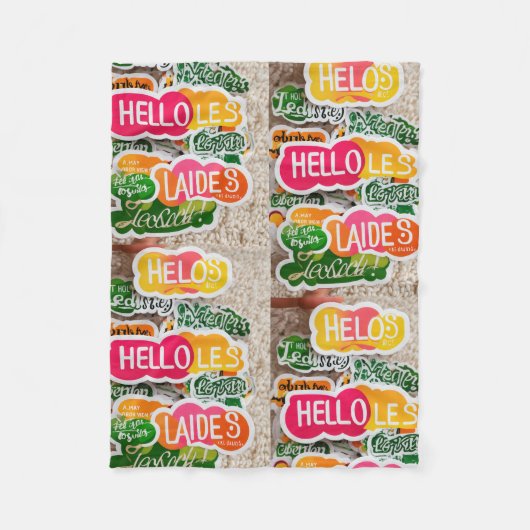 Hallo Dames Fleece Deken (Voorkant)