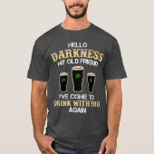 hallo Darkness Mijn oude vriend Irish Shamrock Bee T-shirt (Voorkant)