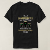 hallo Darkness Mijn oude vriend Irish Shamrock Bee T-shirt (Design voorkant)