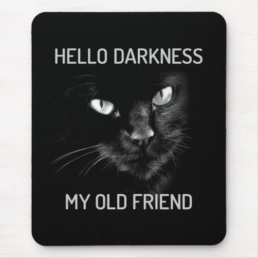 Hallo Darkness My Old Friend Cat - V2 - Whiskers Muismat (Voorkant)