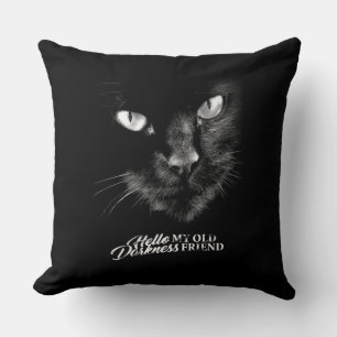 Hallo Darkness My Old Friend Cat - Versie 1 Kussen