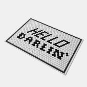 Hallo Darlin' Black and White Farmhouse Tegel Deurmat (Schuin)