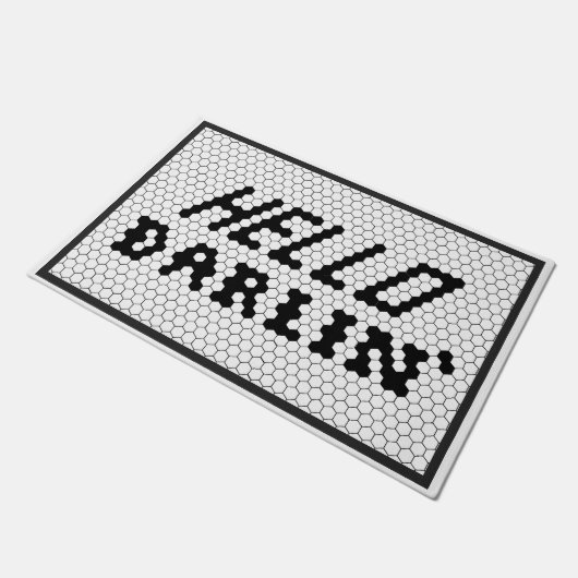 Hallo Darlin' Black and White Farmhouse Tegel Deurmat (Schuin)