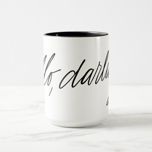 Hallo Darling handgeschreven Mok (Midden)