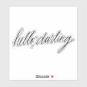 Hallo Darling handgeschreven Sticker (Vel)