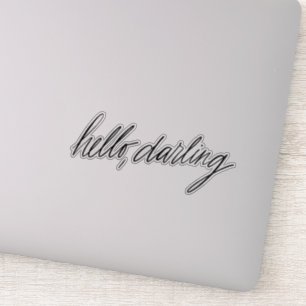 Hallo Darling handgeschreven Sticker