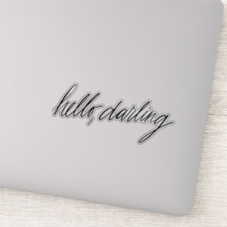 Hallo Darling handgeschreven Sticker