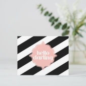 hallo Darling Post Card Briefkaart (Staand voorkant)