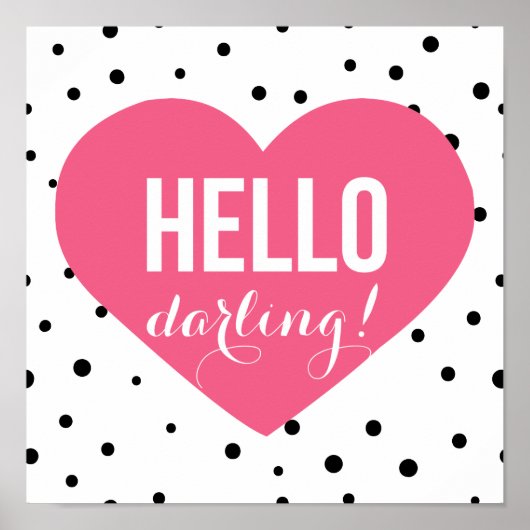 hallo Darling | Poster van de Fort Polka Dots (Voorkant)